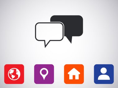 konuşma balonları simgesi