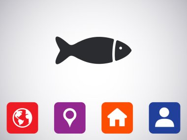 Balık simgesi illüstrasyon 