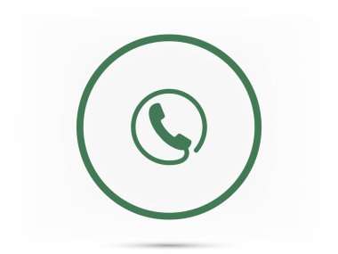 düz stil telefon simgesi