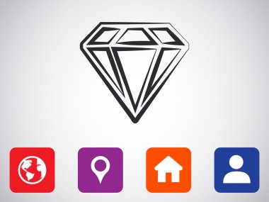 elmas simgesi illüstrasyon 