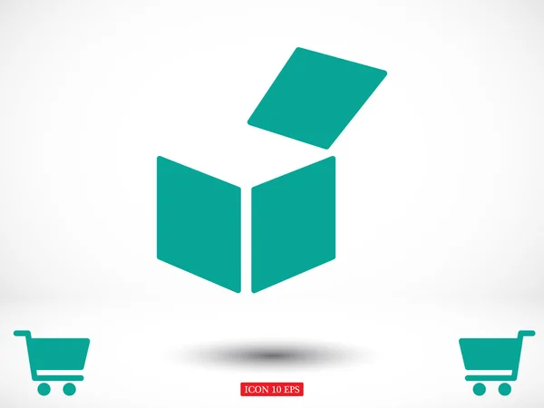 Ikona otwartego pudełka — Wektor stockowy