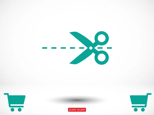 Obrázek ikony nůžky — Stockový vektor