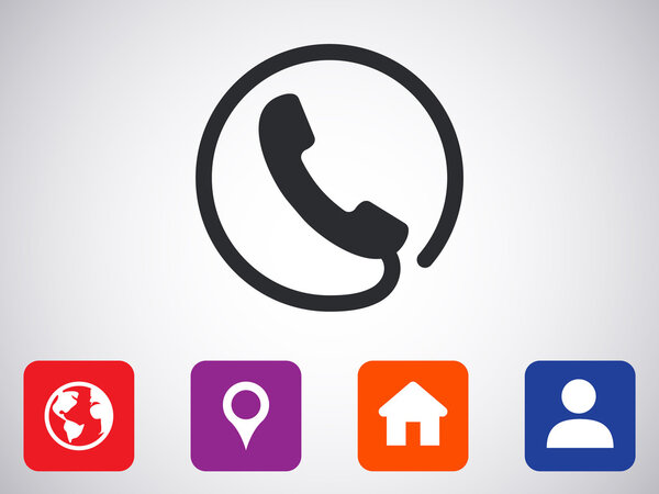 Flat style phone icon