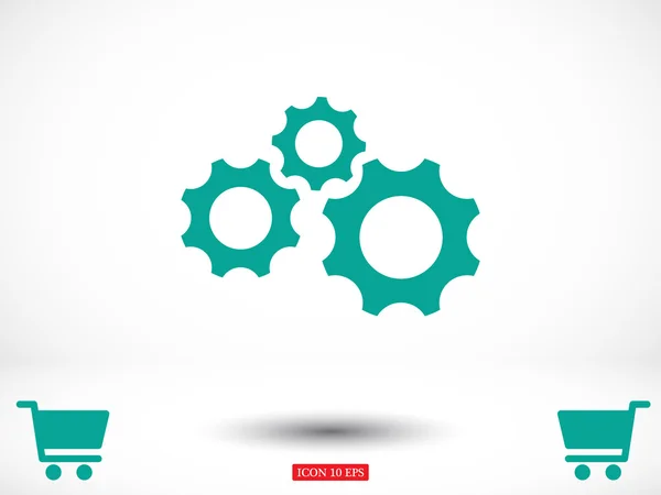 Gears pictogram illustratie — Stockvector