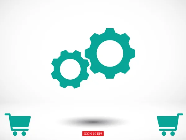 Gears pictogram illustratie — Stockvector