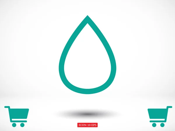 Drop pictogram illustratie — Stockvector