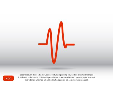 kalp kardiyogram dalga simgesi 