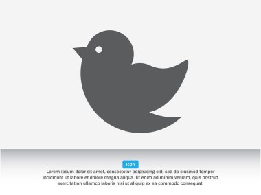 kuş, sosyal ağ simgesini