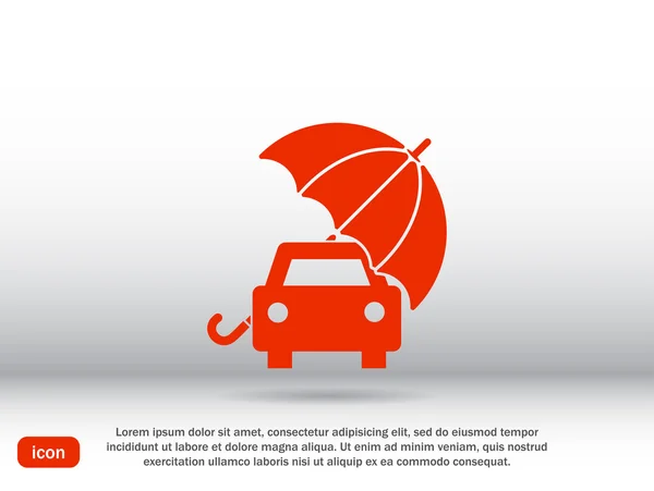 汽车防护用品，保险图标 — 图库矢量图片