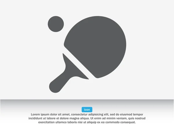 Ping pong, icono del tenis de mesa — Vector de stock
