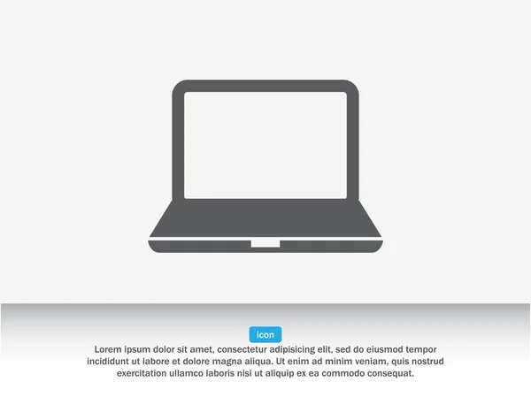 Ordinateur portable, ordinateur portable icône — Image vectorielle