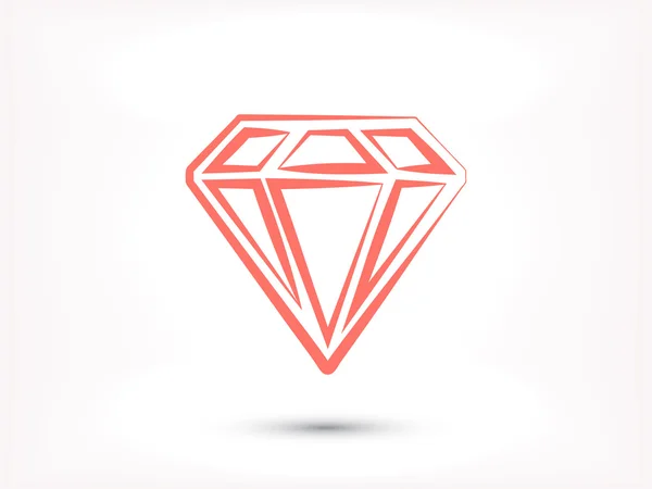 Icono de gema de diamante — Vector de stock