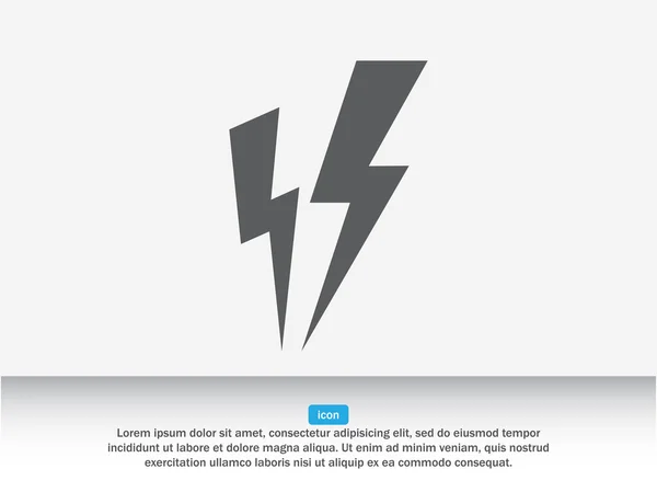 Bultar, lightning-ikonen — Stock vektor
