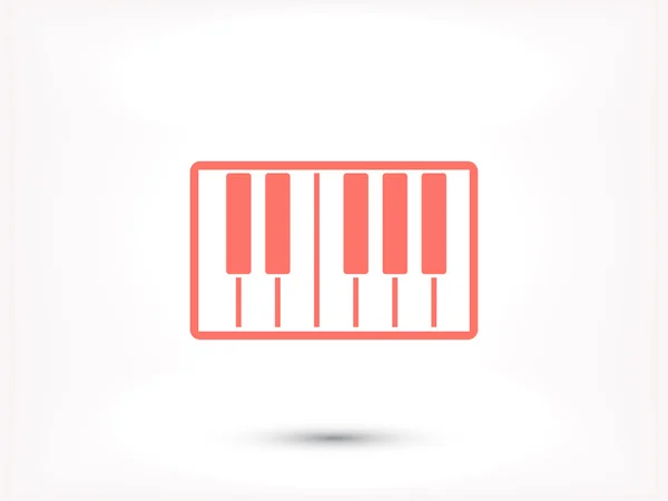 Piano teclado icono — Archivo Imágenes Vectoriales