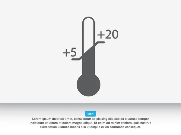 Термометр, значок температуры — стоковый вектор