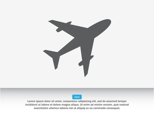 Avión, icono del avión — Vector de stock