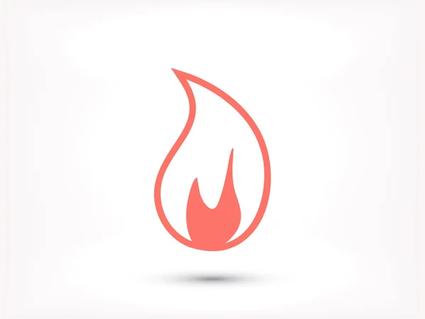 Burning fire,  flame icon — Stock Vector