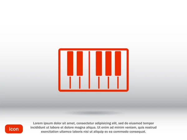 Piano teclado icono — Archivo Imágenes Vectoriales