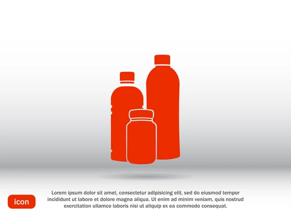 Icono de botellas de plástico — Archivo Imágenes Vectoriales