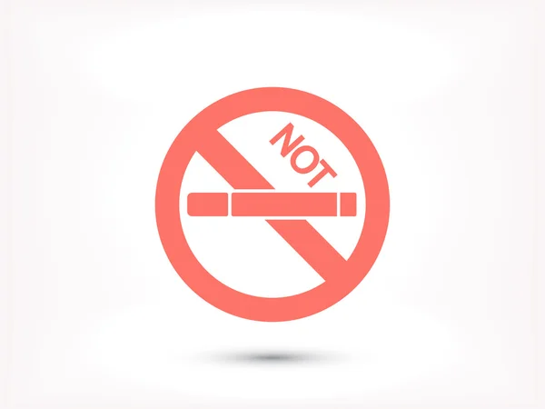 Ícone de sinal de não fumar — Vetor de Stock