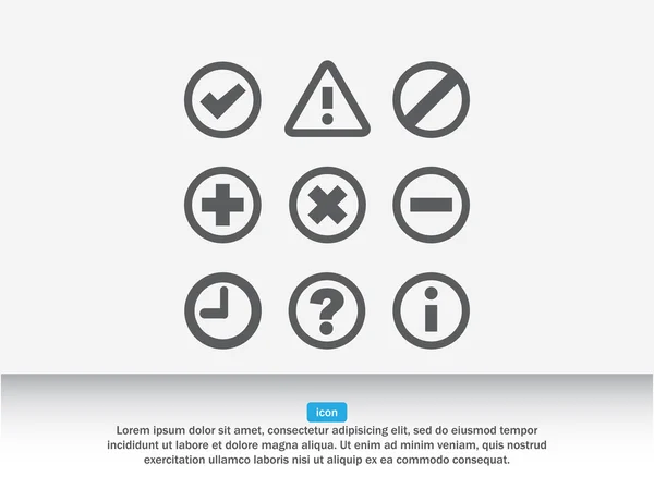 Information and notification icons set Stock Illustration