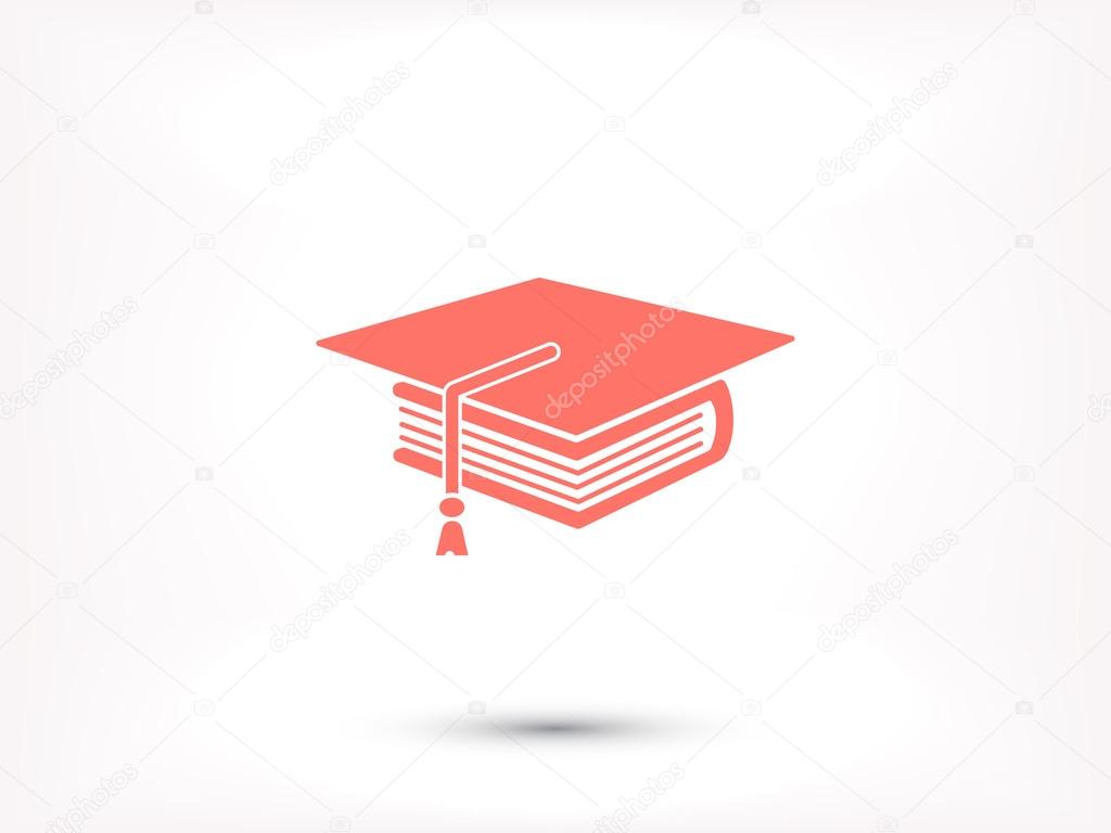 book and graduation cap icon