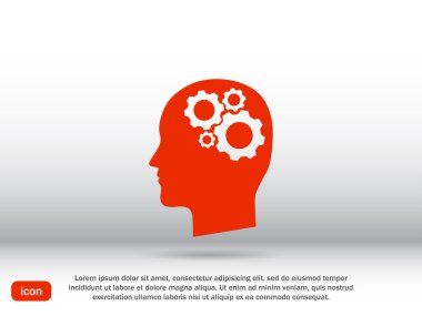 baş, düşünme simgesinde dişli