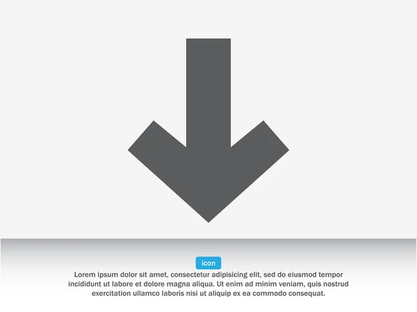 Para baixo, ícone de seta para download — Vetor de Stock