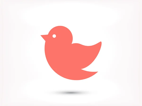 Pássaro, ícone de rede social — Vetor de Stock