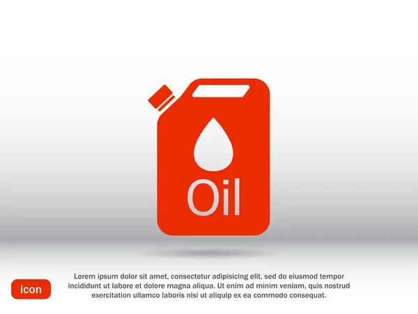 Olie jerrycan pictogram — Stockvector