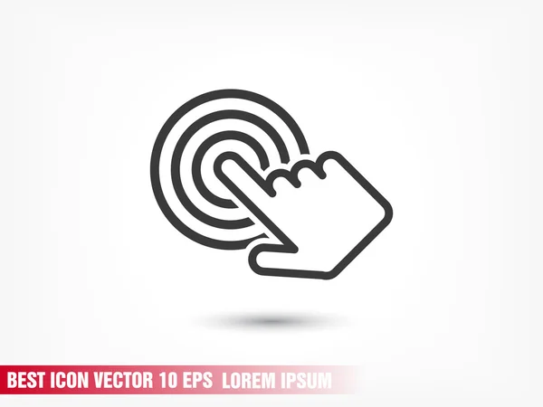 Klik op pictogram van een hand — Stockvector