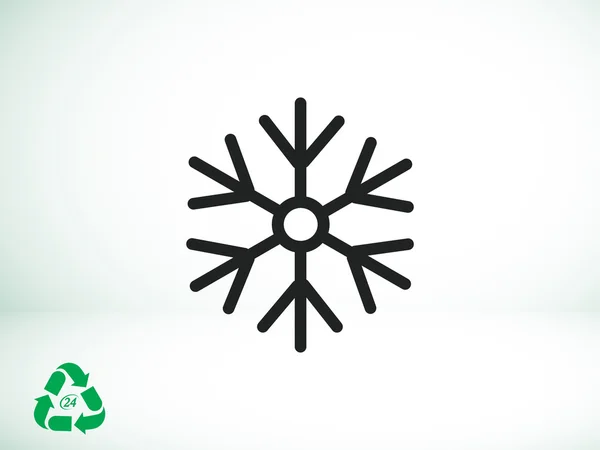 Icona sagoma fiocco di neve — Vettoriale Stock