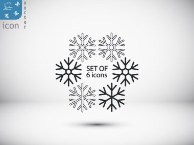 Kar tanesi siluet simge