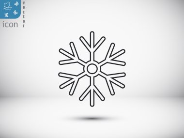 Kar tanesi siluet simge