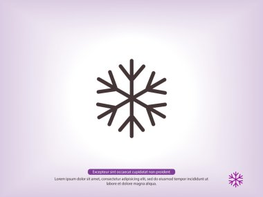 Kar tanesi siluet simge