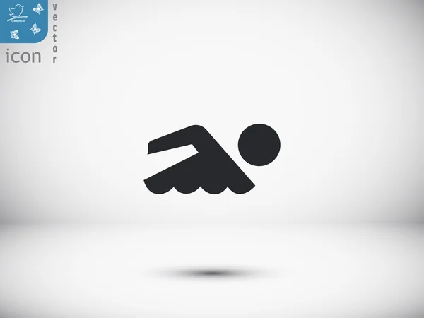 Icône de symbole de natation — Image vectorielle
