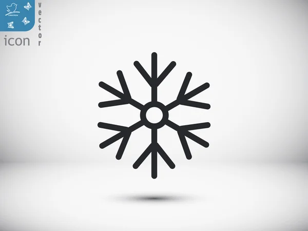 Snöflinga silhouette ikonen — Stock vektor