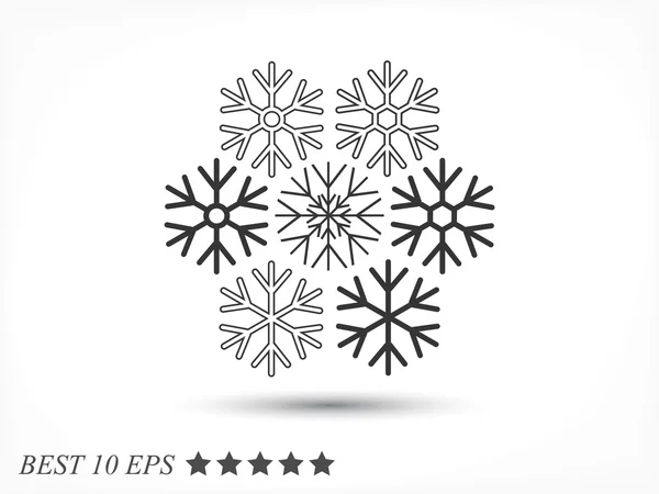Ikon siluet Snowflake - Stok Vektor