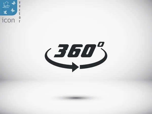 Icono de 360 grados — Vector de stock