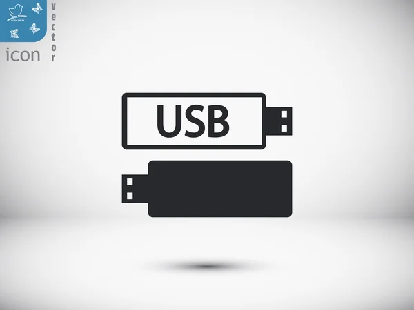 Usb icono de unidades flash — Vector de stock