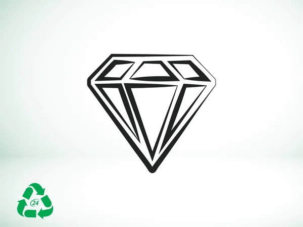 Символ алмазного камня — стоковый вектор