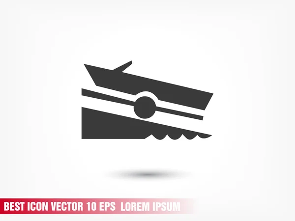 Моторний човен герба значок — стоковий вектор