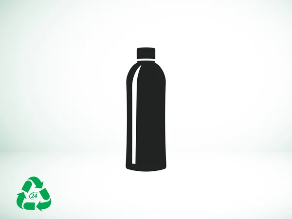 Plastic fles pictogram — Stockvector