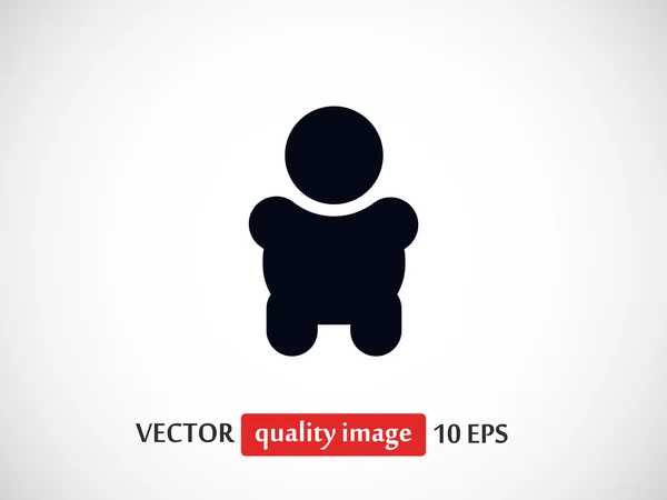 Baby silhouette icon — Stock Vector