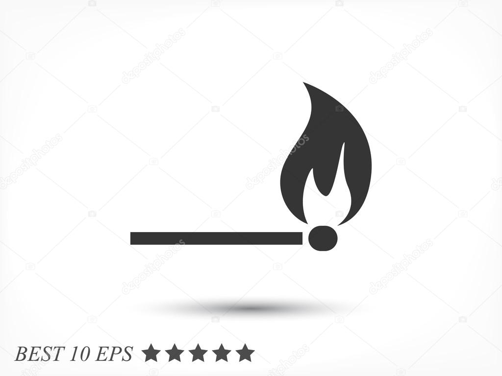 burning match icon