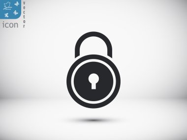 kilitli asma kilit simgesi