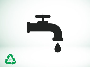 faucet with water drop clipart