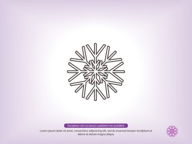 Kar tanesi siluet simge