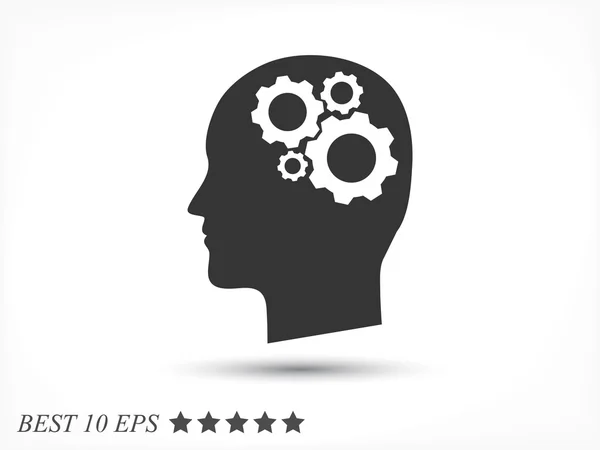 Gears in the contour the human head — Stock Vector © dzm1try #12696708