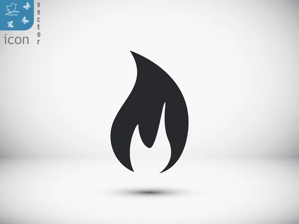 Black Flame Fire Logo Symbol, Logotype Symbol Icon Design Vector on White  Background Stock Vector - Illustration of advertising, background: 252650694